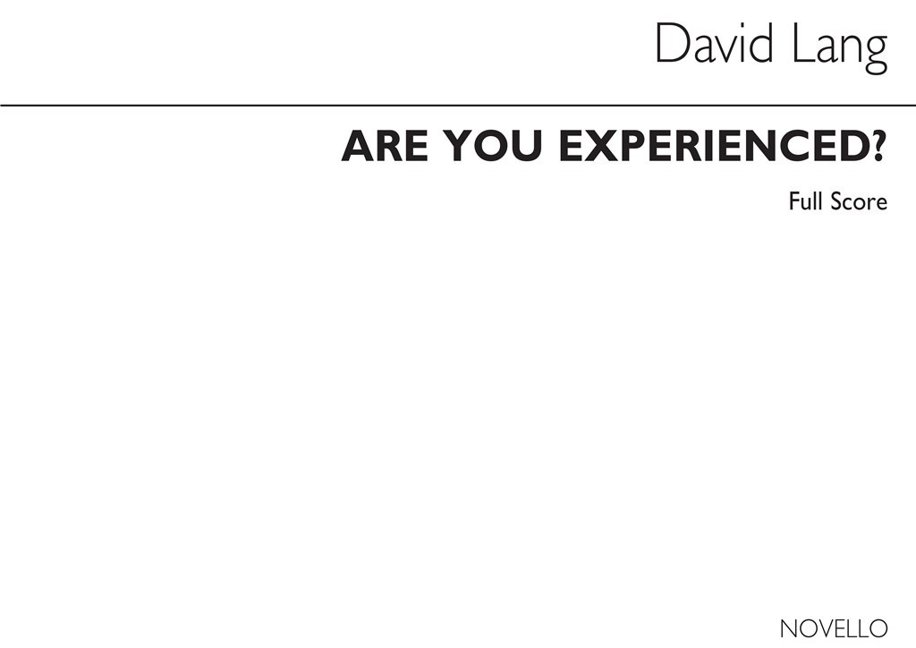 Are You Experienced?